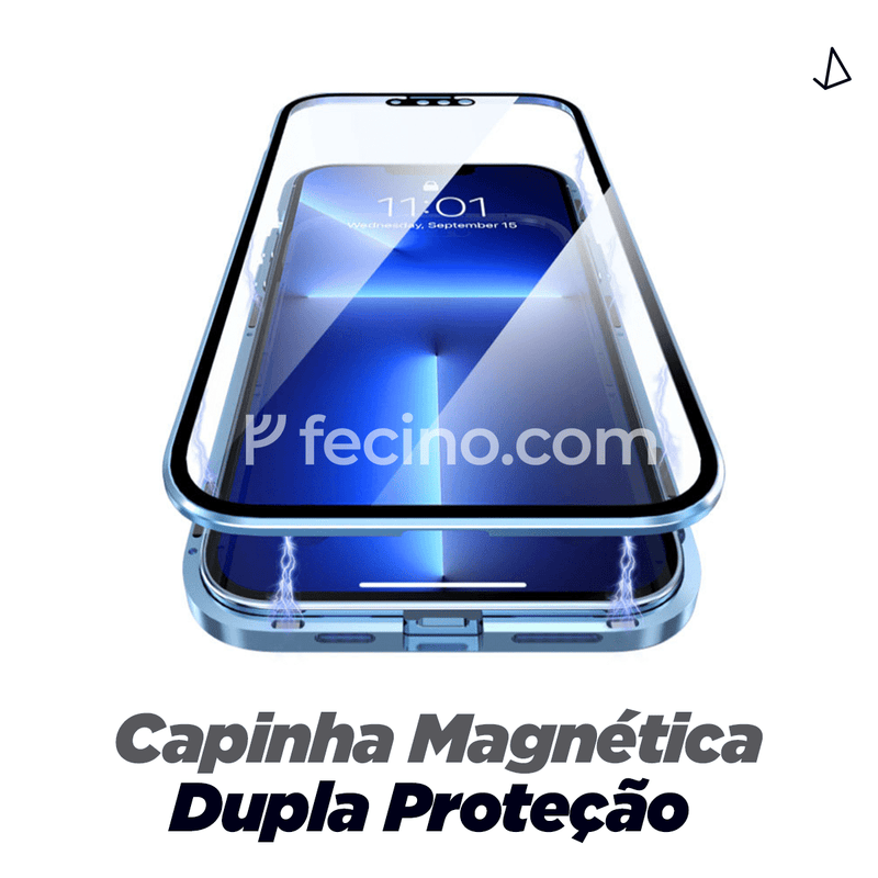 PrivacyCase® - Capinha Magnética para iPhone com Dupla Proteção + Tecnologia Anti-Espionagem (Compre 1, Leve 2)