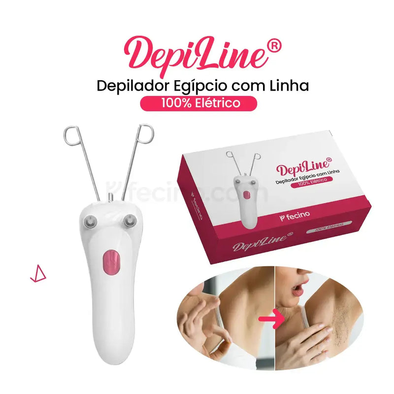 DepiLine® - Depilador Egípcio com Linha 100% Elétrico Recarga USB (Kit Completo + Brinde Exclusivo)