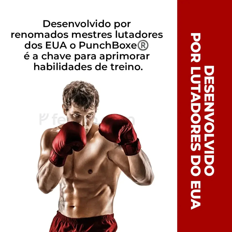 PunchBoxe® - Bola de Pancada Fixa em Qualquer Lugar (+ 1 Par de Luvas de Brinde)