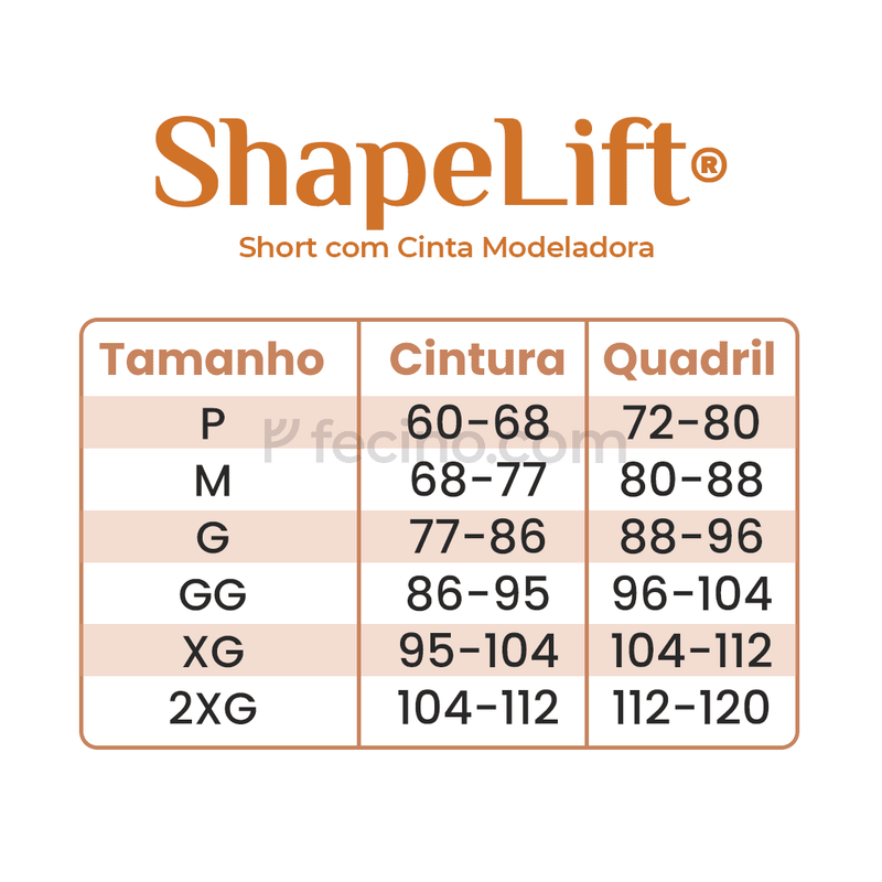 ShapeLift® - Short com Cinta Modeladora Comprime Barriga Levanta BumBum (+ Brinde Exclusivo)