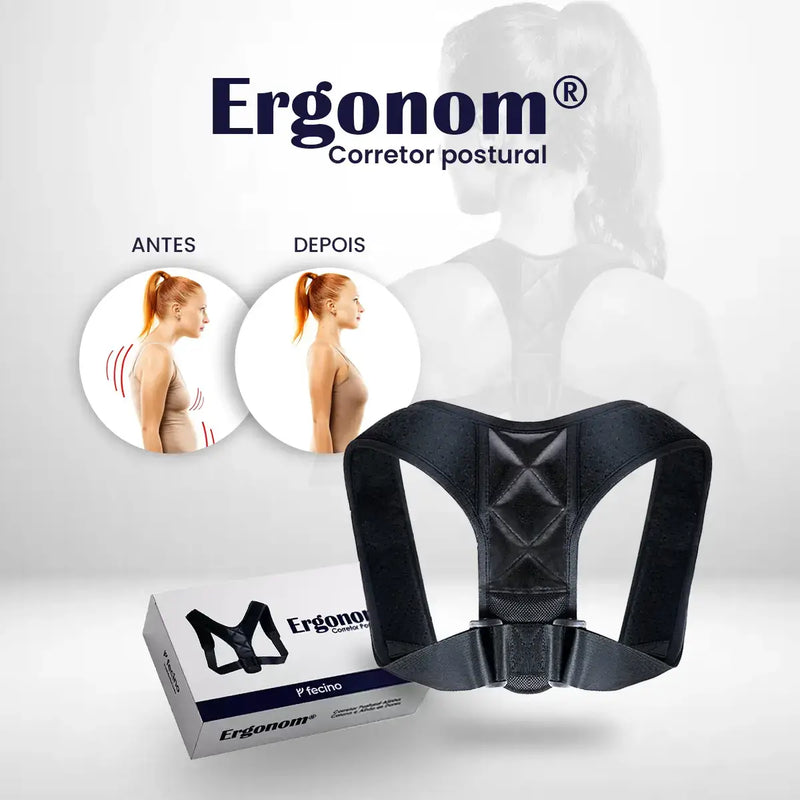 Ergonom® - Corretor Postural Alinha Coluna e Alivia as Dores (Compre 1, Leve 2)