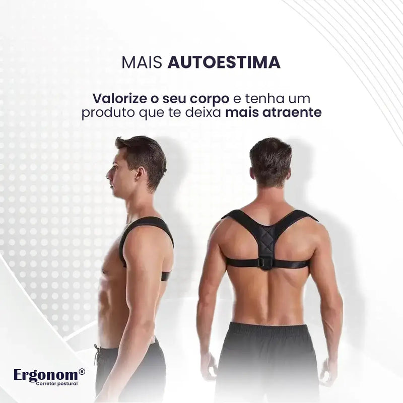 Ergonom® - Corretor Postural Alinha Coluna e Alivia as Dores (Compre 1, Leve 2)