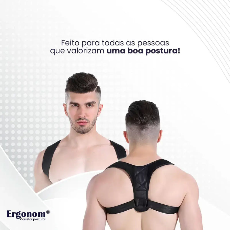 Ergonom® - Corretor Postural Alinha Coluna e Alivia as Dores (Compre 1, Leve 2)