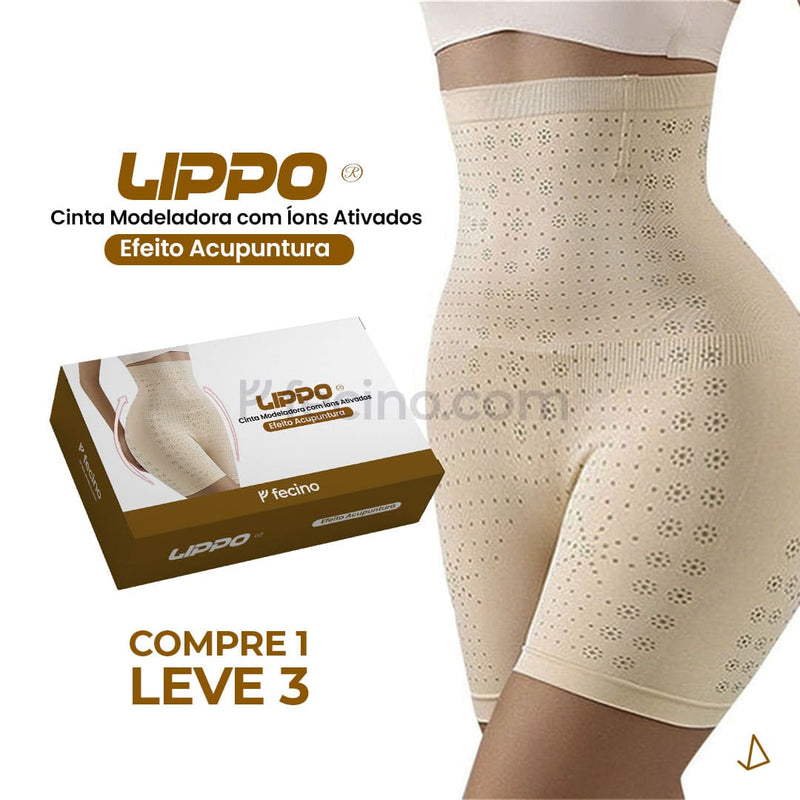 Lippo® - Cinta Modeladora com Íons Ativados Efeito Acupuntura (Compre 1, Leve 3)