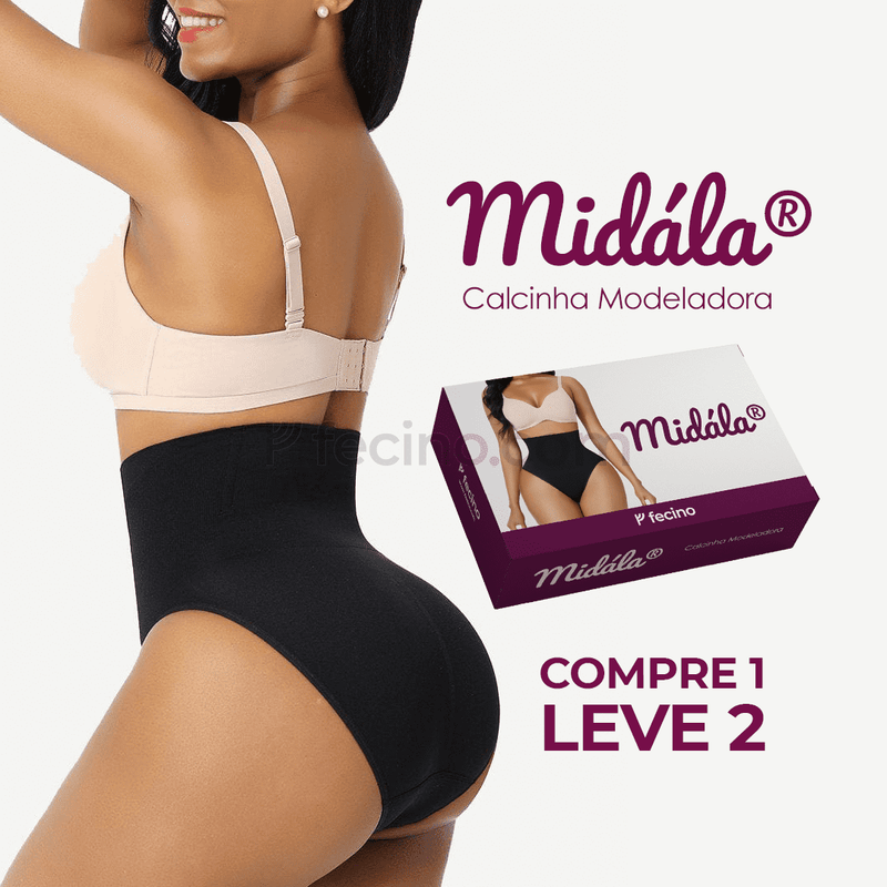 Midála® - Calcinha Modeladora Biquíni Cintura Alta (Compre 1, Leve 2)