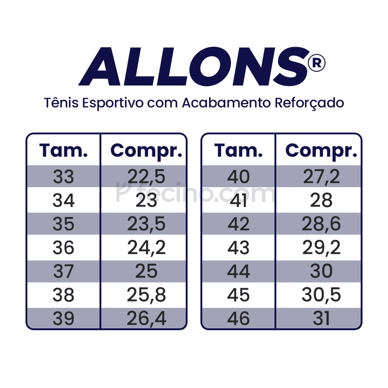 Allons® - Tênis Esportivo com Acabamento Reforçado (+ Carteira Antifurto SlimCarbon)