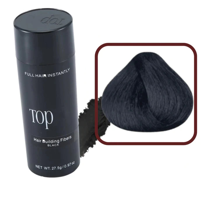 TopHair® - Spray de Fibras de Cabelo em Pó Cobre Todas Falhas e Cabelos Brancos (Kit Completo)
